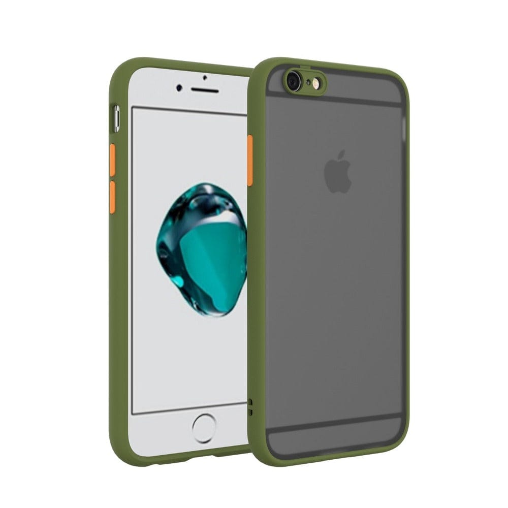 Frosted Smoke Cover for iPhone 6 Camera Protection Phone Case Army Green Onezeros.in