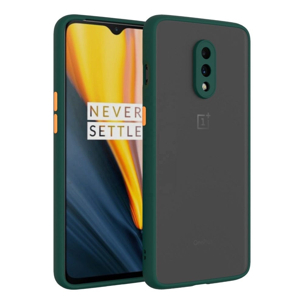 Frosted Smoke Cover for OnePlus 7 Camera Protection Phone Case Dark Green Onezeros.in