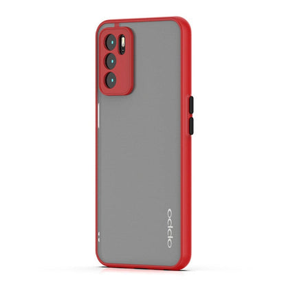 Frosted Smoke Cover for OPPO A16 Camera Protection Phone Case Red Onezeros.in