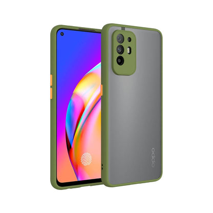 Frosted Smoke Cover for OPPO F19 Pro Plus 5G Camera Protection Phone Case Army Green Onezeros.in