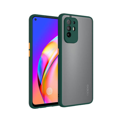 Frosted Smoke Cover for OPPO F19 Pro Plus 5G Camera Protection Phone Case Dark Green Onezeros.in