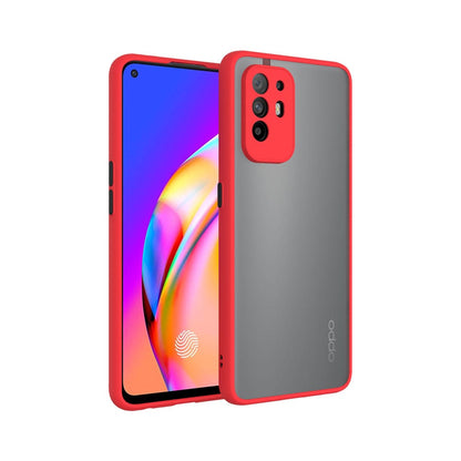 Frosted Smoke Cover for OPPO F19 Pro Plus 5G Camera Protection Phone Case Red Onezeros.in