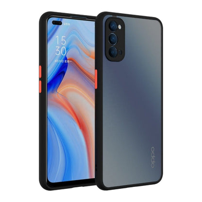 Frosted Smoke Cover for OPPO Reno 4 Pro Camera Protection Phone Case Black Onezeros.in