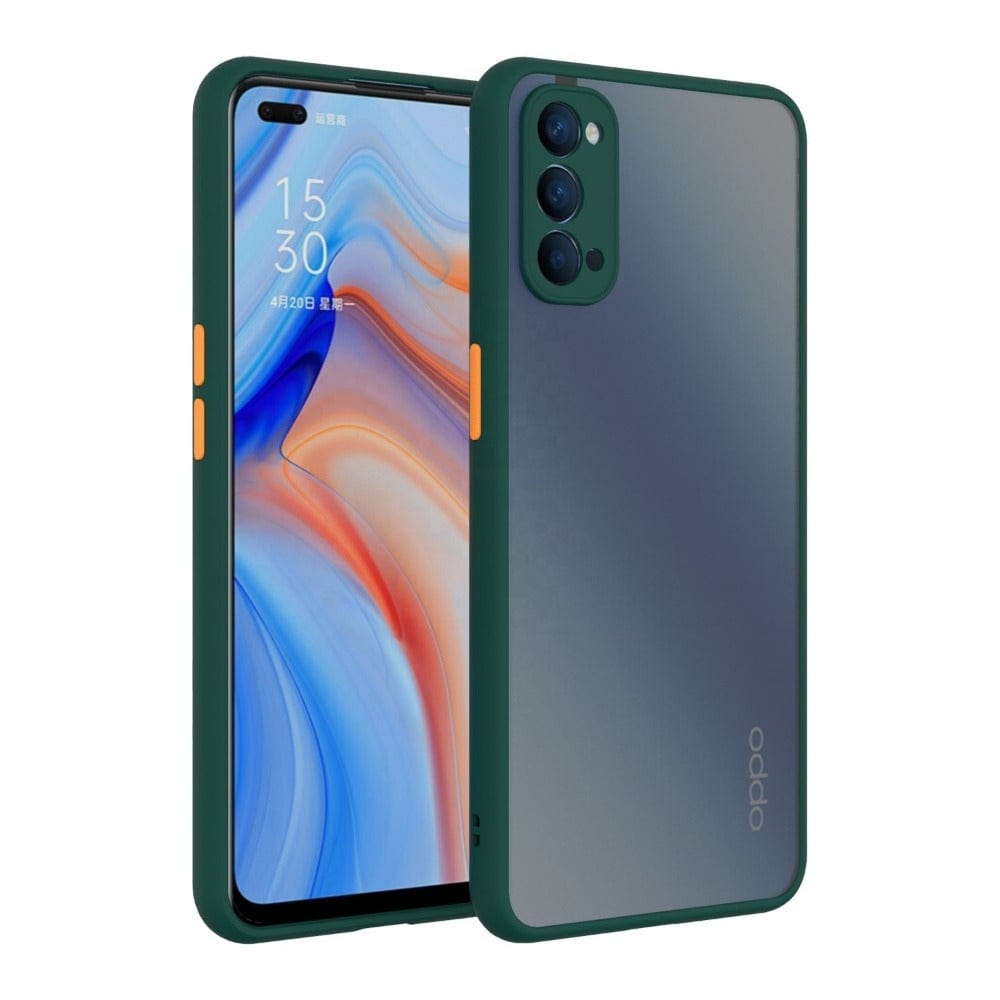 Frosted Smoke Cover for OPPO Reno 4 Pro Camera Protection Phone Case Dark Green Onezeros.in