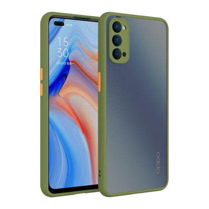 Frosted Smoke Cover for OPPO Reno 4 Pro Camera Protection Phone Case Army Green Onezeros.in