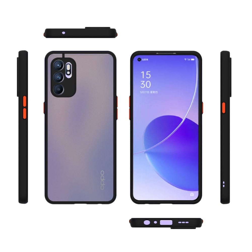 Frosted Smoke Cover for OPPO Reno 6 Camera Protection Phone Case Onezeros.in