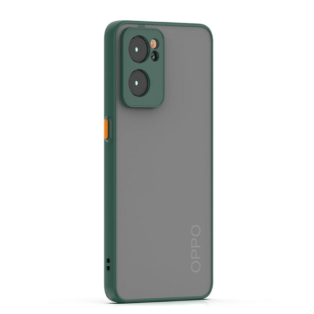 Frosted Smoke Cover for OPPO Reno 7 Pro Camera Protection Phone Case Dark Green Onezeros.in