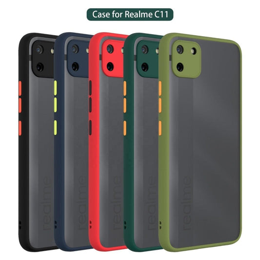 Frosted Smoke Cover for Realme C11 Camera Protection Phone Case Onezeros.in