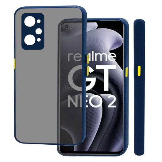 Frosted Smoke Cover for Realme GT Neo 2 Camera Protection Phone Case Royal Blue Onezeros.in