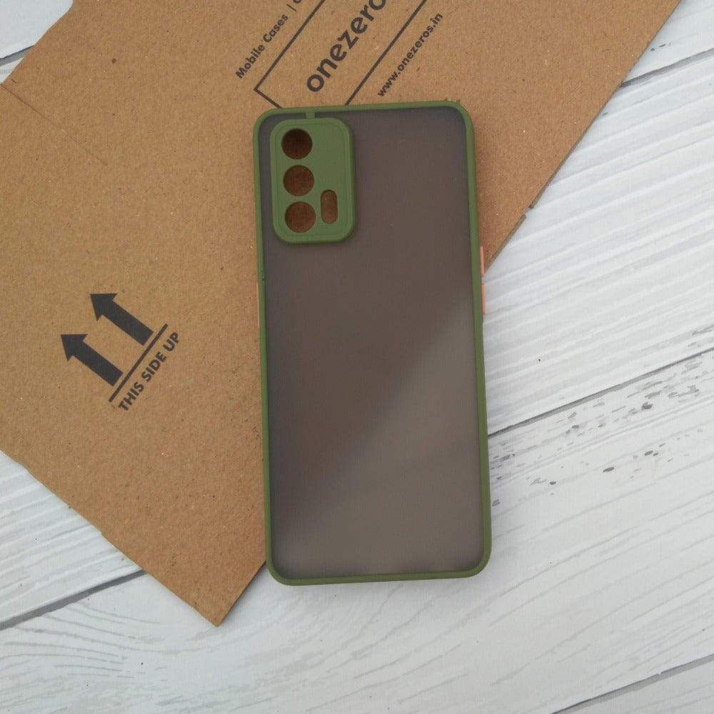 Frosted Smoke Cover for Realme X7 Max Camera Protection Phone Case Army Green Onezeros.in