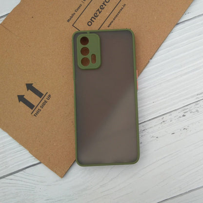 Frosted Smoke Cover for Realme X7 Max Camera Protection Phone Case Army Green Onezeros.in