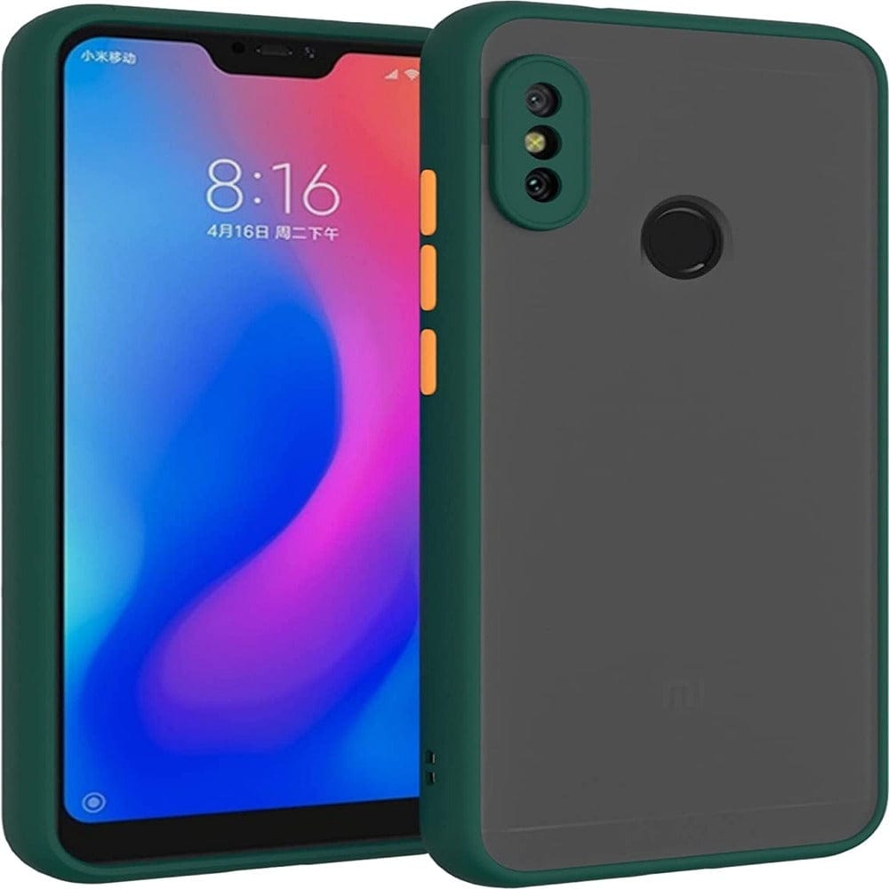 Frosted Smoke Cover for Redmi 6 Pro Camera Protection Phone Case Dark Green Onezeros.in