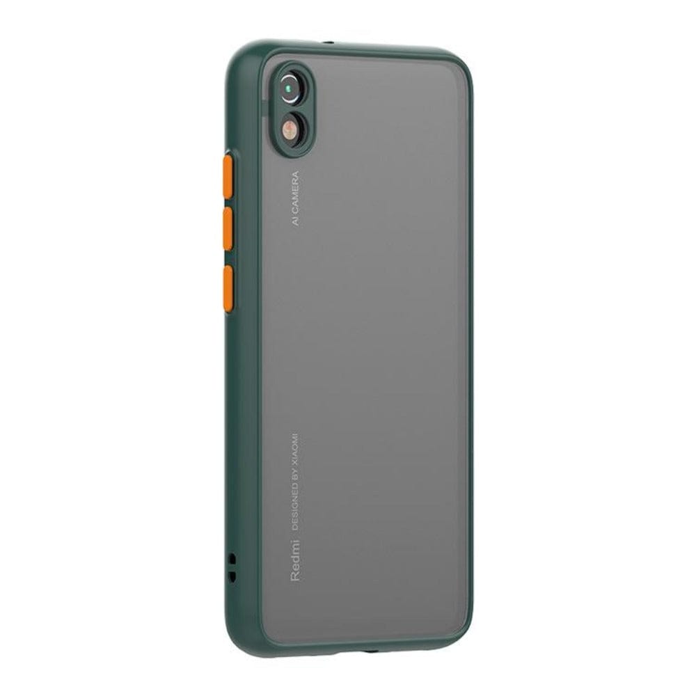 Frosted Smoke Cover for Redmi 7A Camera Protection Phone Case Dark Green Onezeros.in