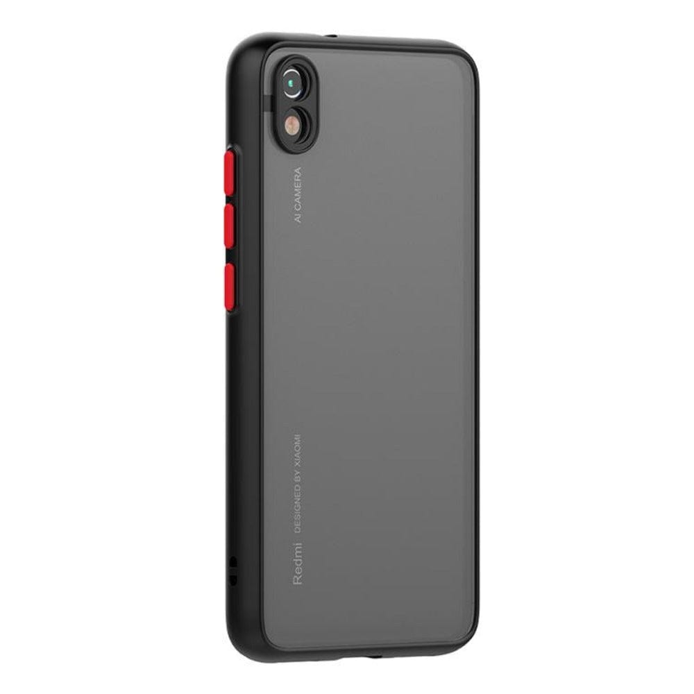 Frosted Smoke Cover for Redmi 7A Camera Protection Phone Case Black Onezeros.in