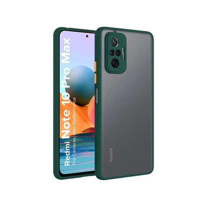 Frosted Smoke Cover for Redmi Note 10 Pro Camera Protection Phone Case Dark Green Onezeros.in