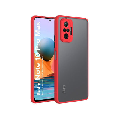 Frosted Smoke Cover for Redmi Note 10 Pro Camera Protection Phone Case Red Onezeros.in