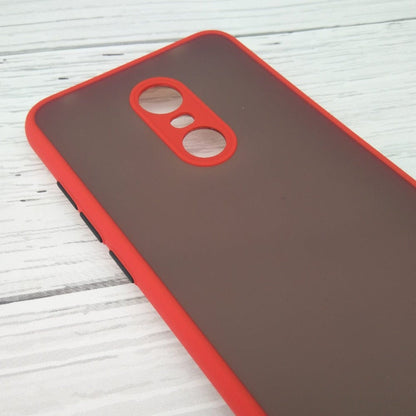 Frosted Smoke Cover for Redmi Note 5 Camera Protection Phone Case Red Onezeros.in