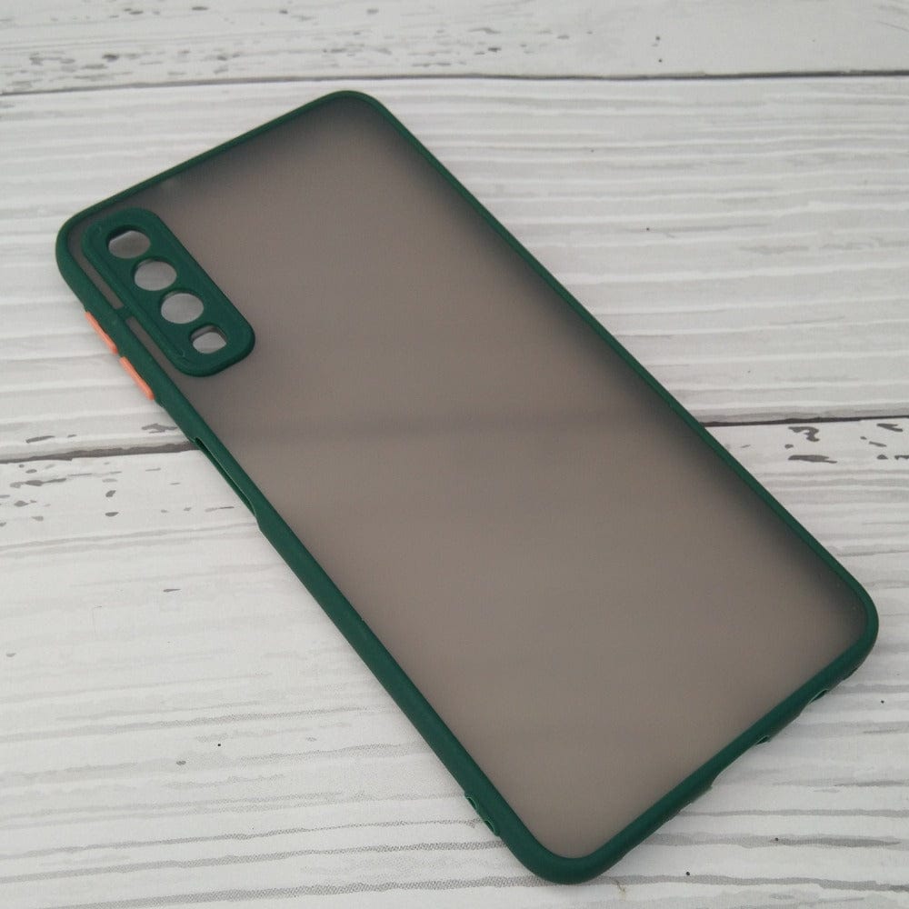 Frosted Smoke Cover for Samsung Galaxy A7 2018 Camera Protection Phone Case Dark Green Onezeros.in