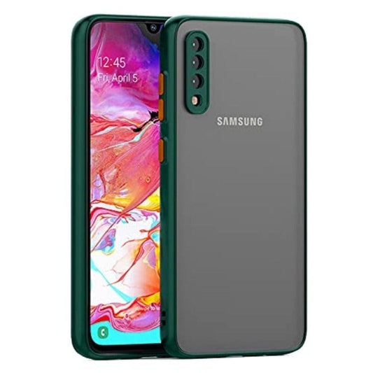 Frosted Smoke Cover for Samsung Galaxy A70 Camera Protection Phone Case Dark Green Onezeros.in