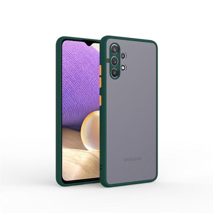 Frosted Smoke Cover for Samsung Galaxy M32 5G Camera Protection Phone Case Dark Green Onezeros.in