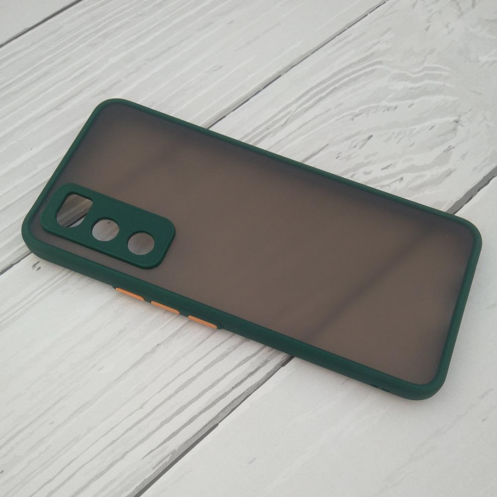 Frosted Smoke Cover for Vivo V20 SE Camera Protection Phone Case Dark Green Onezeros.in