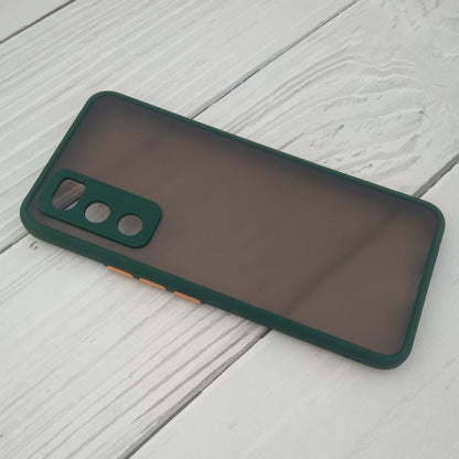 Frosted Smoke Cover for Vivo V20 SE Camera Protection Phone Case Dark Green Onezeros.in