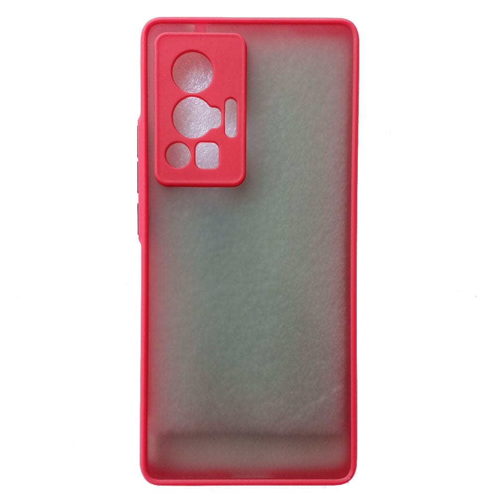 Frosted Smoke Cover for Vivo X70 Pro Camera Protection Phone Case Red Onezeros.in