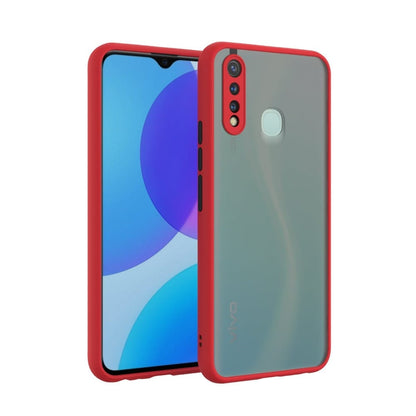 Frosted Smoke Cover for Vivo Y19/U20 Camera Protection Phone Case Red Onezeros.in