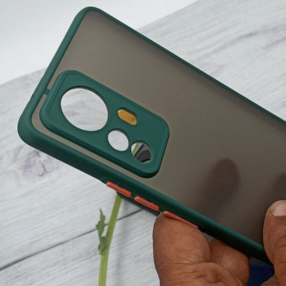 Frosted Smoke Cover for Xiaomi 12 Pro Camera Protection Phone Case Dark Green Onezeros.in