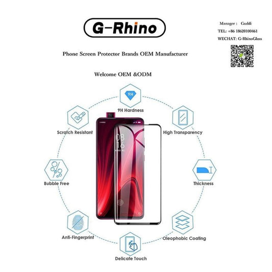 G-Rhino 6D tempered glass for Redmi Note 7/Note 7 Pro/Note 7s Onezeros.in