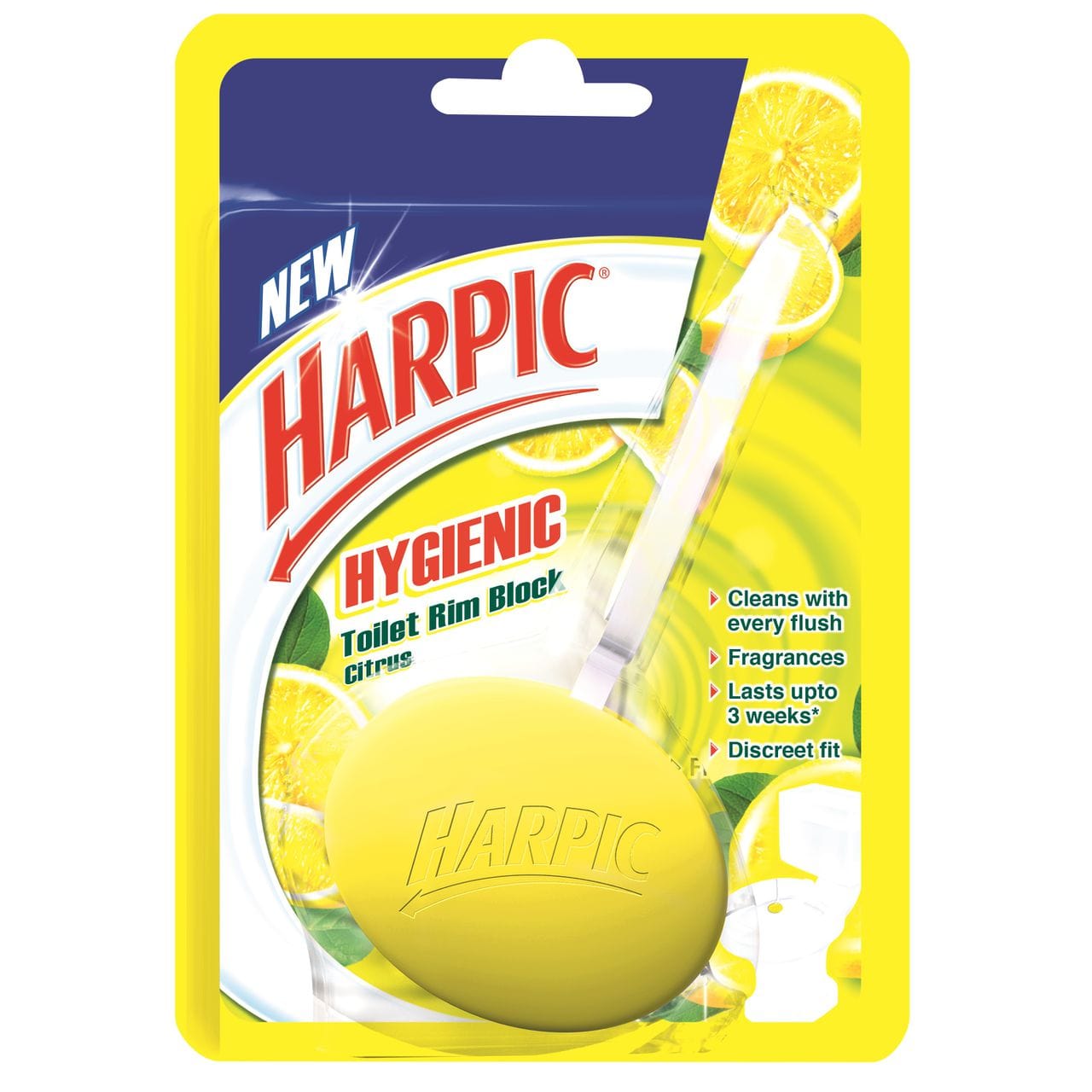 Harpic Hygienic Toilet Rim Block - 26g Citrus Harpic