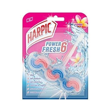 Harpic Power Fresh 6 Toilet Rim Block- Floral, 39 gm 39 gms Harpic