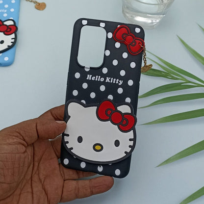 Hello Kitty Cartoon Phone Cover For OPPO F19 Pro Plus Back Case Black Onezeros.in