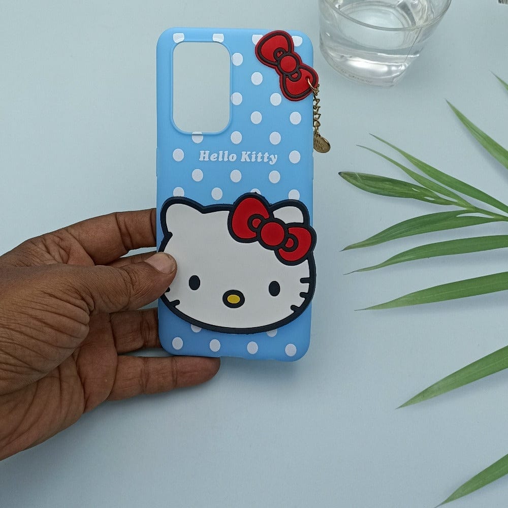 Hello Kitty Cartoon Phone Cover For OPPO F19 Pro Plus Back Case Blue Onezeros.in