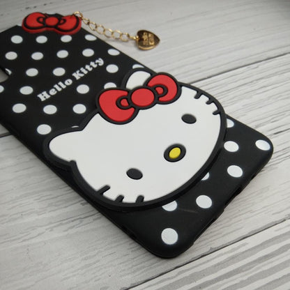 Hello Kitty Cartoon Phone Cover For Realme C25/C25s Back Case Black Onezeros.in