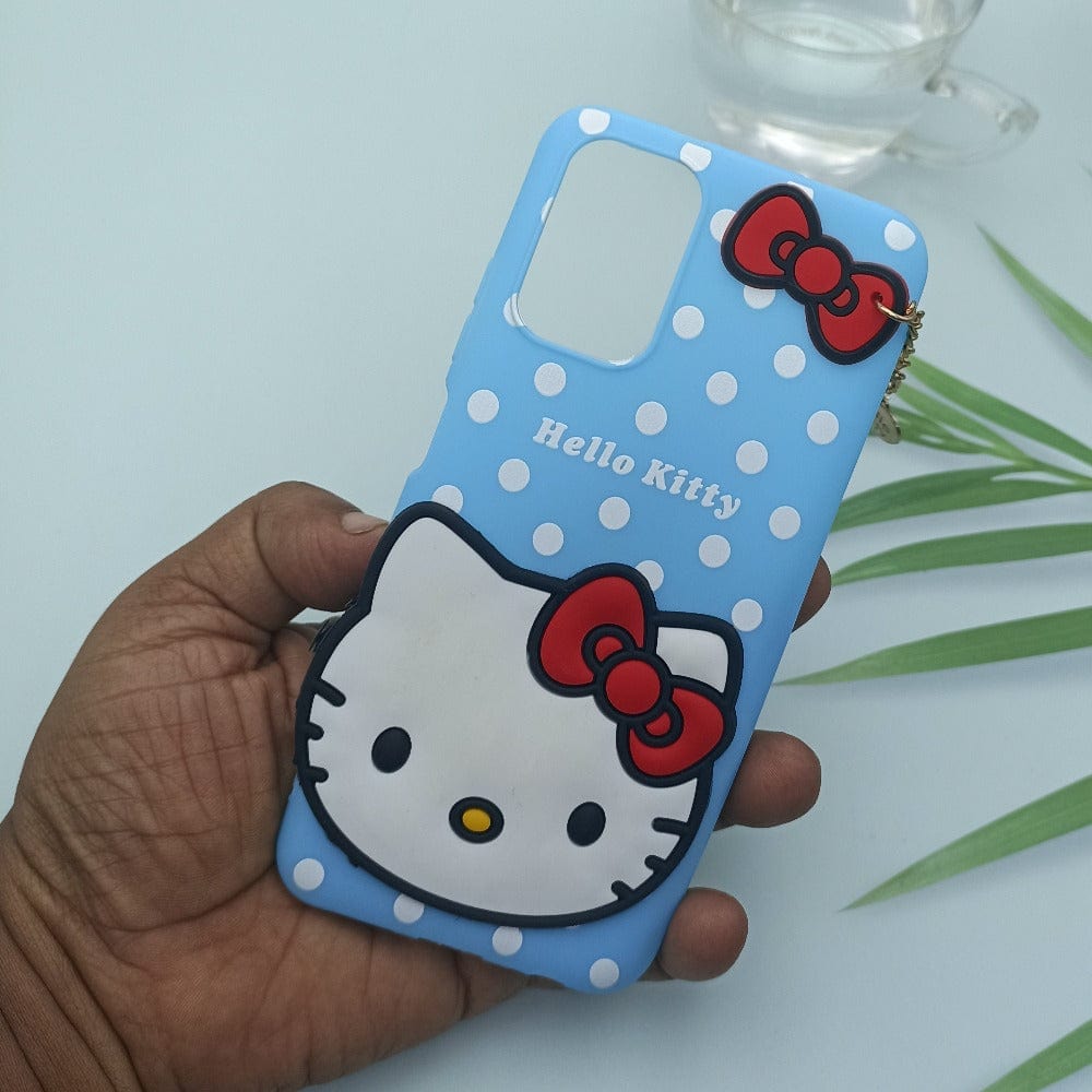 Hello Kitty Cartoon Phone Cover For Redmi Note 10/Note 10s Back Case Blue Onezeros.in