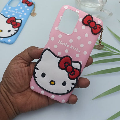 Hello Kitty Cartoon Phone Cover For Redmi Note 10/Note 10s Back Case Pink Onezeros.in