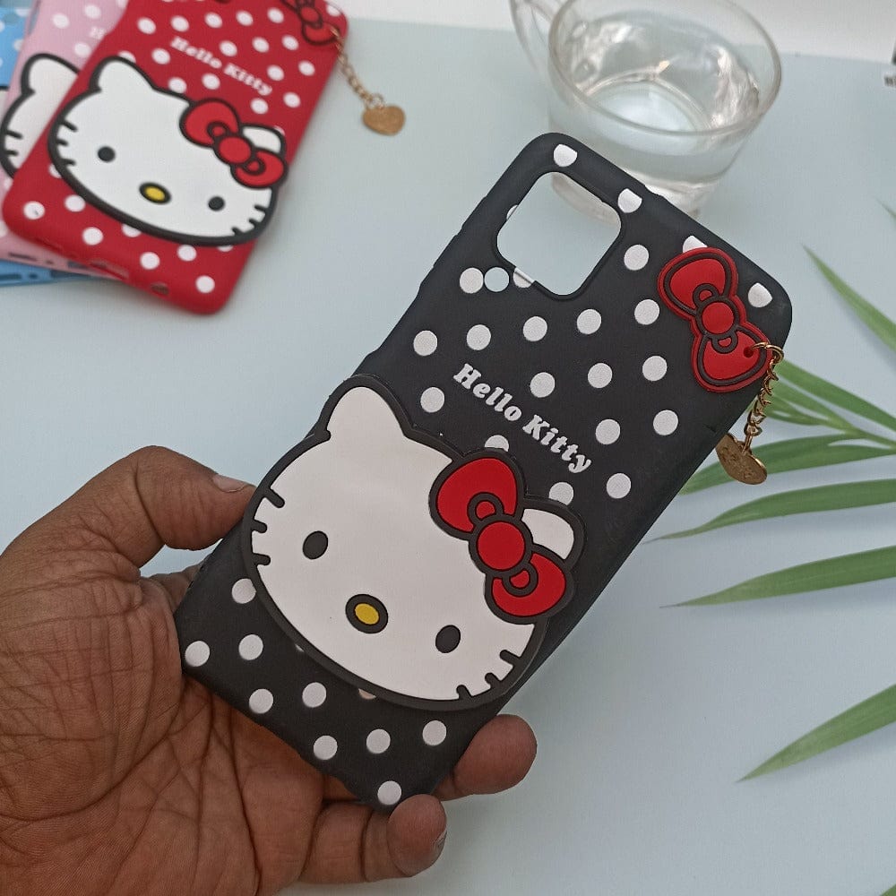 Hello Kitty Cartoon Phone Cover For Samsung Galaxy F62/M62 Back Case Black Onezeros.in