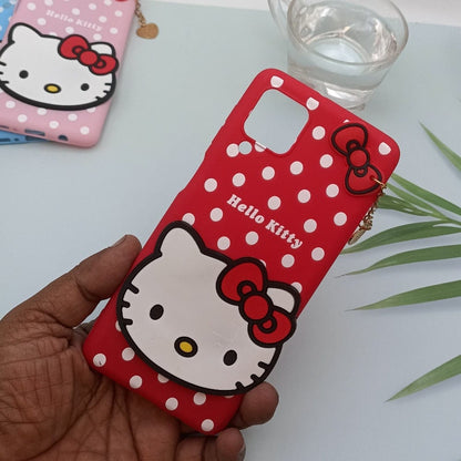 Hello Kitty Cartoon Phone Cover For Samsung Galaxy F62/M62 Back Case Red Onezeros.in