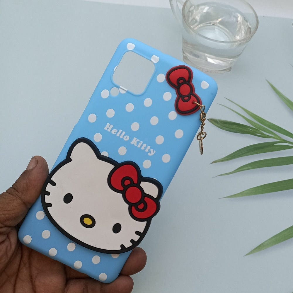 Hello Kitty Cartoon Phone Cover For Samsung Galaxy F62/M62 Back Case Blue Onezeros.in