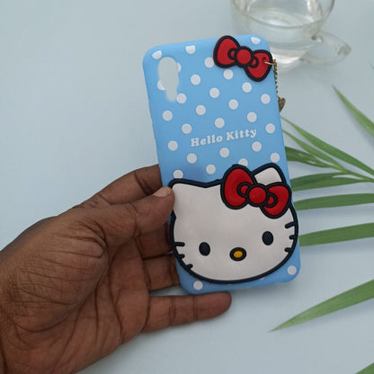 Hello Kitty Cartoon Phone Cover For Vivo Y90/Y91i Back Case Blue Onezeros.in