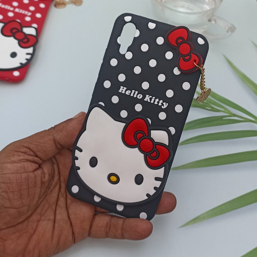 Hello Kitty Cartoon Phone Cover For Vivo Y90/Y91i Back Case Black Onezeros.in