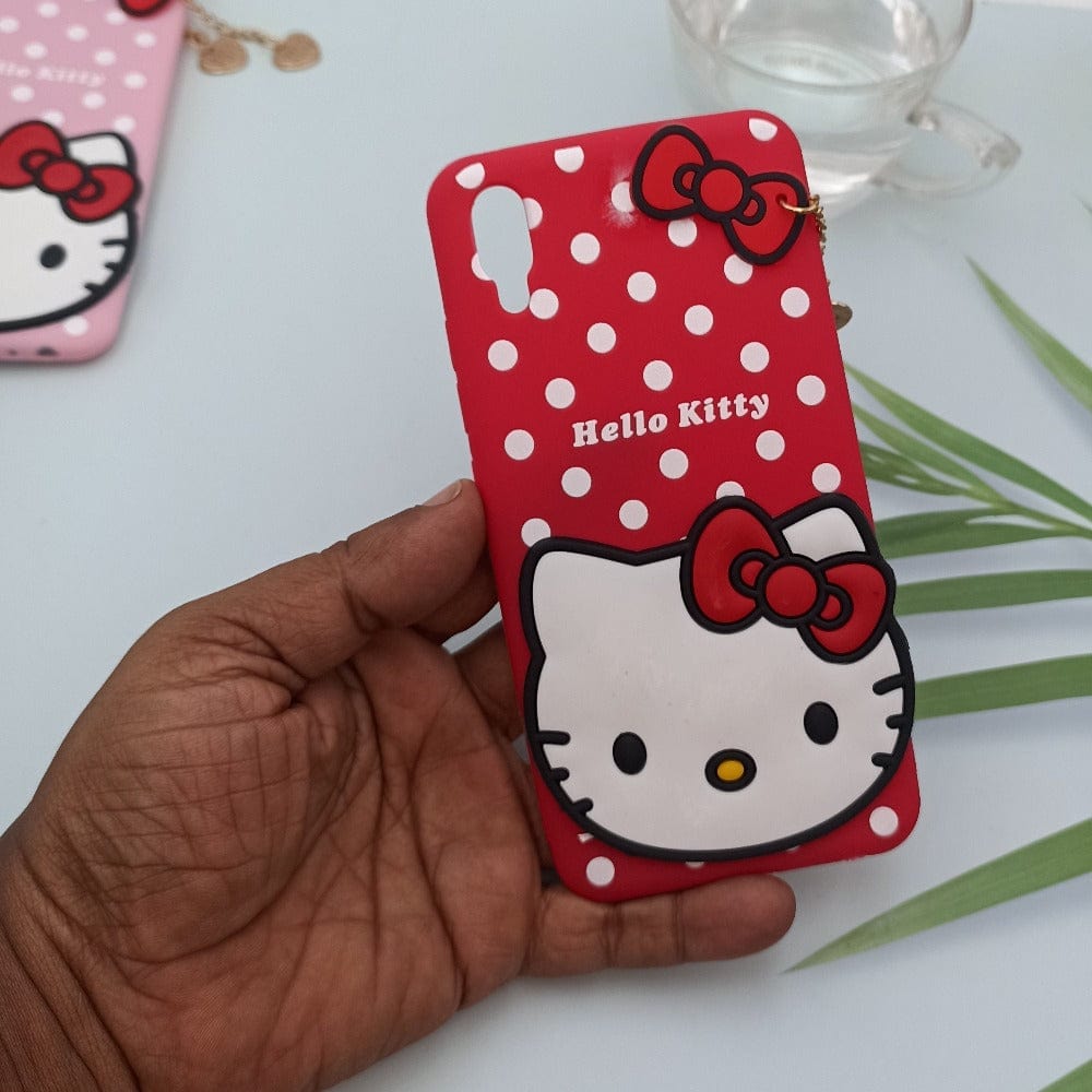 Hello Kitty Cartoon Phone Cover For Vivo Y90/Y91i Back Case Red Onezeros.in