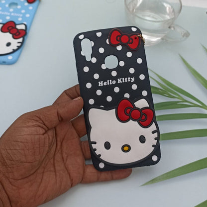 Hello Kitty Cartoon Phone Cover For Vivo Y91/Y93/Y95 Back Case Black Onezeros.in