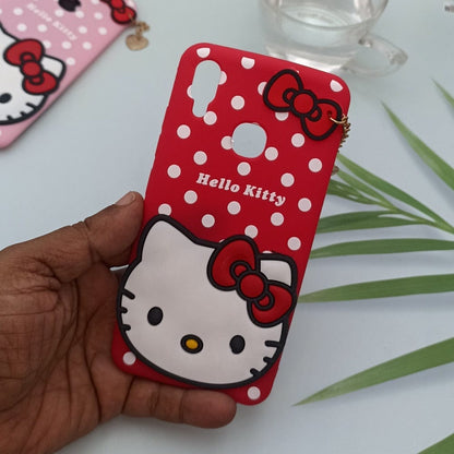 Hello Kitty Cartoon Phone Cover For Vivo Y91/Y93/Y95 Back Case Red Onezeros.in