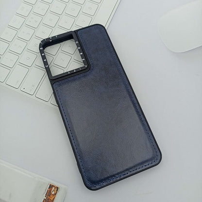 Luxury PU Leather Back Cover Phone Case for OnePlus Nord CE 2 Blue Onezeros.in