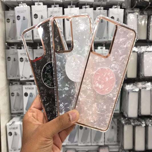 Marble Pattern Back Cover For Redmi Note 10 Phone Case With Pop Up Holder Onezeros.in