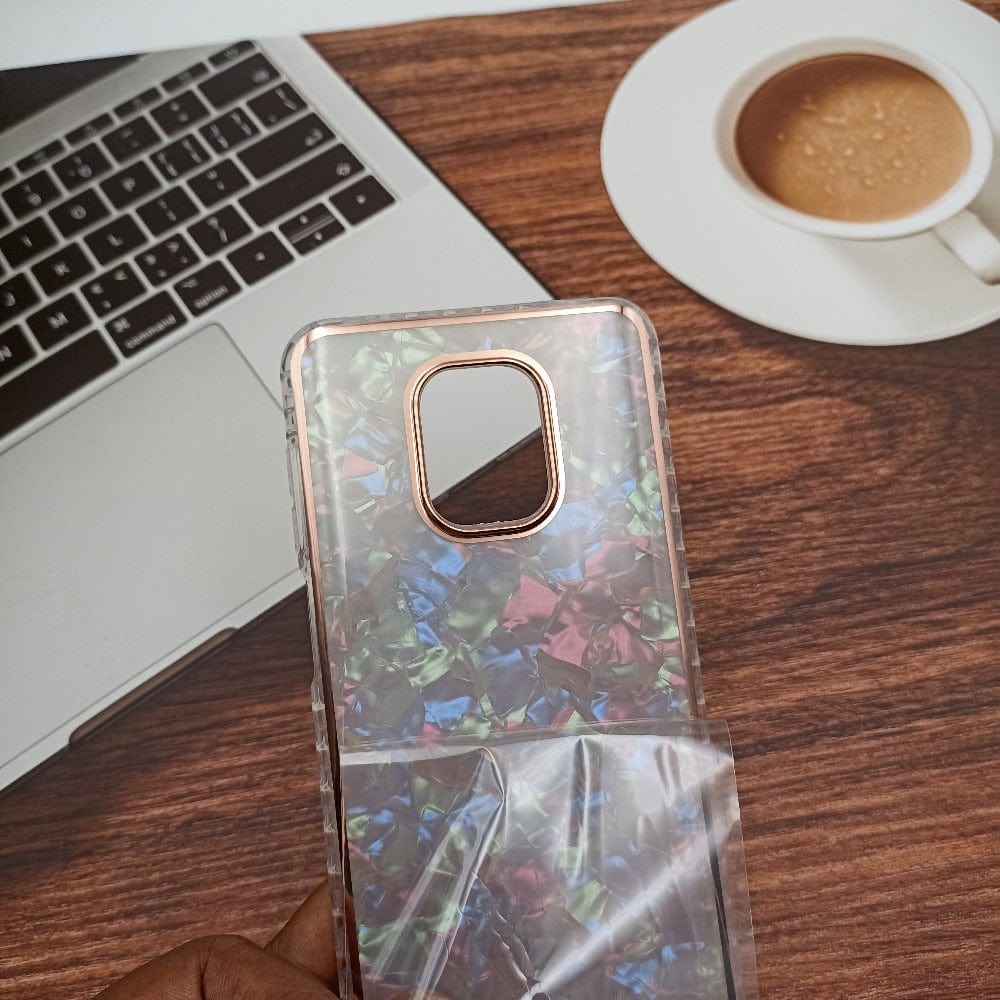 Marble Pattern Back Cover For Redmi Note 9 Pro Phone Case With Pop Up Holder Pink Onezeros.in