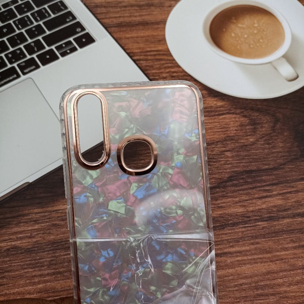 Marble Pattern Back Cover For Vivo Y12/Y15/Y17/U10 Phone Case With Pop Up Holder Mixed Onezeros.in