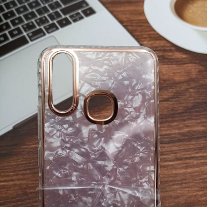 Marble Pattern Back Cover For Vivo Y12/Y15/Y17/U10 Phone Case With Pop Up Holder Pink Onezeros.in